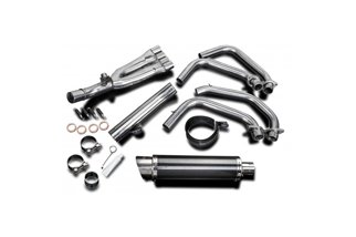 Sistema di scarico completo silenziatore ovale in acciaio inox 225mm kawasaki z900 2020 2021