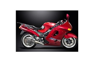 Système d'échappement complet pour Kawasaki Zzr1100 1990-2001 4-1 silencieux ovales en acier de 225 mm