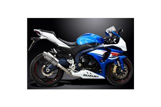 Komplette Abgasanlage für Suzuki Gsxr1000 2012–2016, 225 mm ovaler Edelstahl-Schalldämpfer