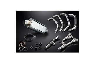 Sistema di scarico completo per Suzuki Gsx1400 2006-2007 4-1 225mm Ovale Stainless Silenziatore Can