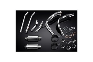 Sistema di scarico completo per Suzuki Gsx1300R Hayabusa 99-07 Decat 4-2 225mm Stainless Oval