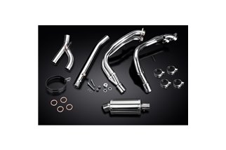 Sistema di scarico completo per Suzuki Gsx1300R Hayabusa 99-07 Decat Full 4-1 225mm Stainless Oval