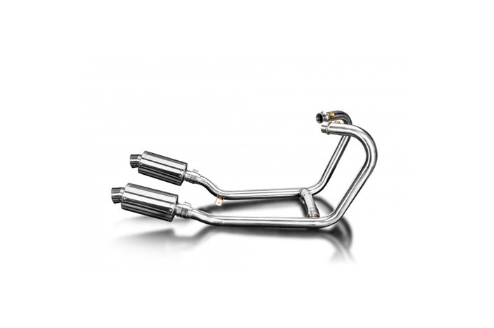 Complete exhaust system for 1200 Thruxton R/Rs 16-22 Ss70 Oval 225mm Stainless Steel Silencer 2-2