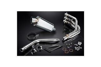 Système Complet D'Échappement pour Daytona 675 675R 09-12 225Mm Inoxydable Ovale Silencieux 3-1 Complete