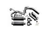 Komplette Abgasanlage 350 mm Carbon runder Bsau-Schalldämpfer Honda VFR800 1997 2001