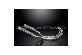 Komplette Abgasanlage 350 mm Carbon runder Bsau-Schalldämpfer Honda VFR800 1997 2001