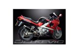 Sistema di scarico completo per Kawasaki Zzr400/600 1990-2009 4-2 350mm Silenziatori Carbonio