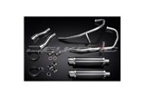 Complete exhaust system for Kawasaki Gpz500S 2-2 Silencers 350mm Carbon Round Bsau