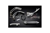 Sistema di scarico completo per Yamaha Fzs600 Fazer 98-03 Silenziatore 350mm Carbon Tondo Bsau