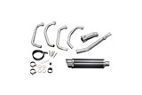 Complete exhaust system 350mm round carbon silencers yamaha xjr1300 1998 2006