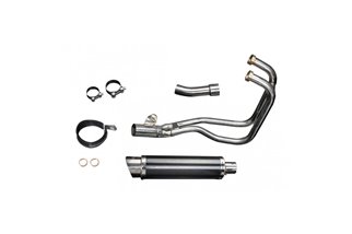 Complete exhaust system 350mm round carbon silencers yamaha fj1200 1991 1996