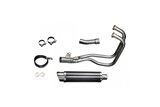 Complete exhaust system 350mm round carbon silencers yamaha fj1200 1991 1996