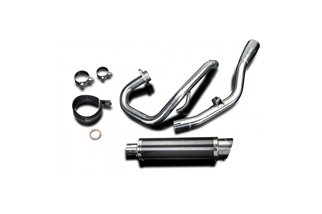 Sistema di scarico completo silenziatori rotondi in carbonio da 350 mm yamaha fj1100 1984 1985