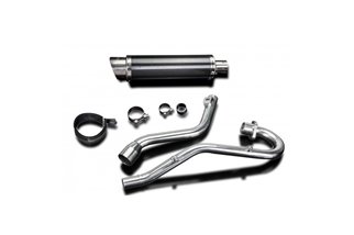 Complete exhaust system 350mm round carbon silencers yamaha fj1200 1986 1987