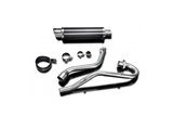 Complete exhaust system 350mm round carbon silencers yamaha fj1200 1986 1987