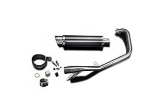 Sistema di scarico completo silenziatore bsau rotondo in carbonio da 350 mm honda cb1100sf x11 1999 2002