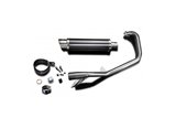 Sistema di scarico completo silenziatore bsau rotondo in carbonio da 350 mm honda cb1100sf x11 1999 2002