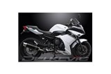 Complete 350mm round carbon exhaust system for Yamaha MT-03 2017 2020