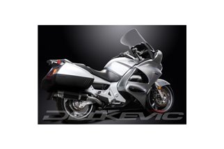 Sistema di scarico completo per Honda St1300 Pan European Abs 350mm Carbon Tondo Bsau