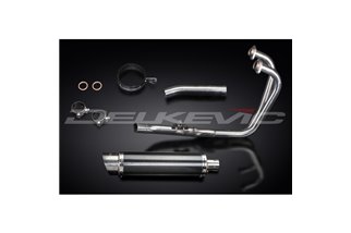 Sistema di scarico completo per Honda Cbf500-A-Abs 2004-08 350mm Carbon Tondo Silenziatore