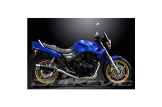 Système d'échappement complet pour Honda CB500 Sport 1994-2003, silencieux rond en carbone de 350mm