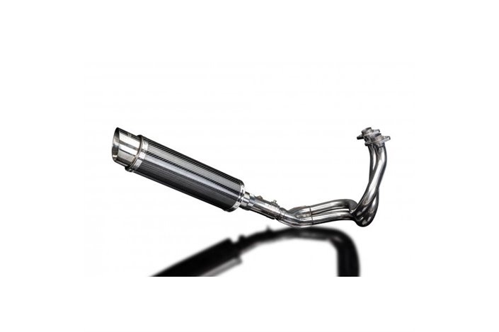 Complete exhaust system for Kawasaki Kle650 Versys 2007-14 Silencer 350mm Carbon Round Bsau