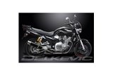 Full Exhaust System for Xjr1300 2004-2006 / Dl10 Round 350mm (14 Inch) Carbon Fiber Muffler 4-2