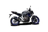 Komplette Auspuffanlage für Yamaha Mt07 2014–2021 2–1 350 mm runder Carbon-Schalldämpfer