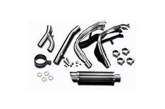 Sistema di scarico completo 350mm rotondo carbonio triumph street triple 675 2013 2016