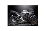 Komplette Abgasanlage für Honda Cbr500R Cb500F Cb500X 13-15 350 mm Carbon Round Bsau