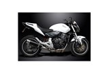 Komplette Abgasanlage für Honda Cb600F Hornet 2007-13 Schalldämpfer 350mm Carbon Round Bsau