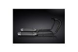 Complete exhaust system for W650 W800 99-23 Dl10 Round Mufflers 350mm Carbon Fiber 2-2 Ceramic