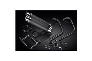 Complete exhaust system for W650 W800 99-23 Dl10 Round Mufflers 350mm Carbon Fiber 2-2 Ceramic