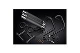 Complete exhaust system for W650 W800 99-23 Dl10 Round Mufflers 350mm Carbon Fiber 2-2 Ceramic