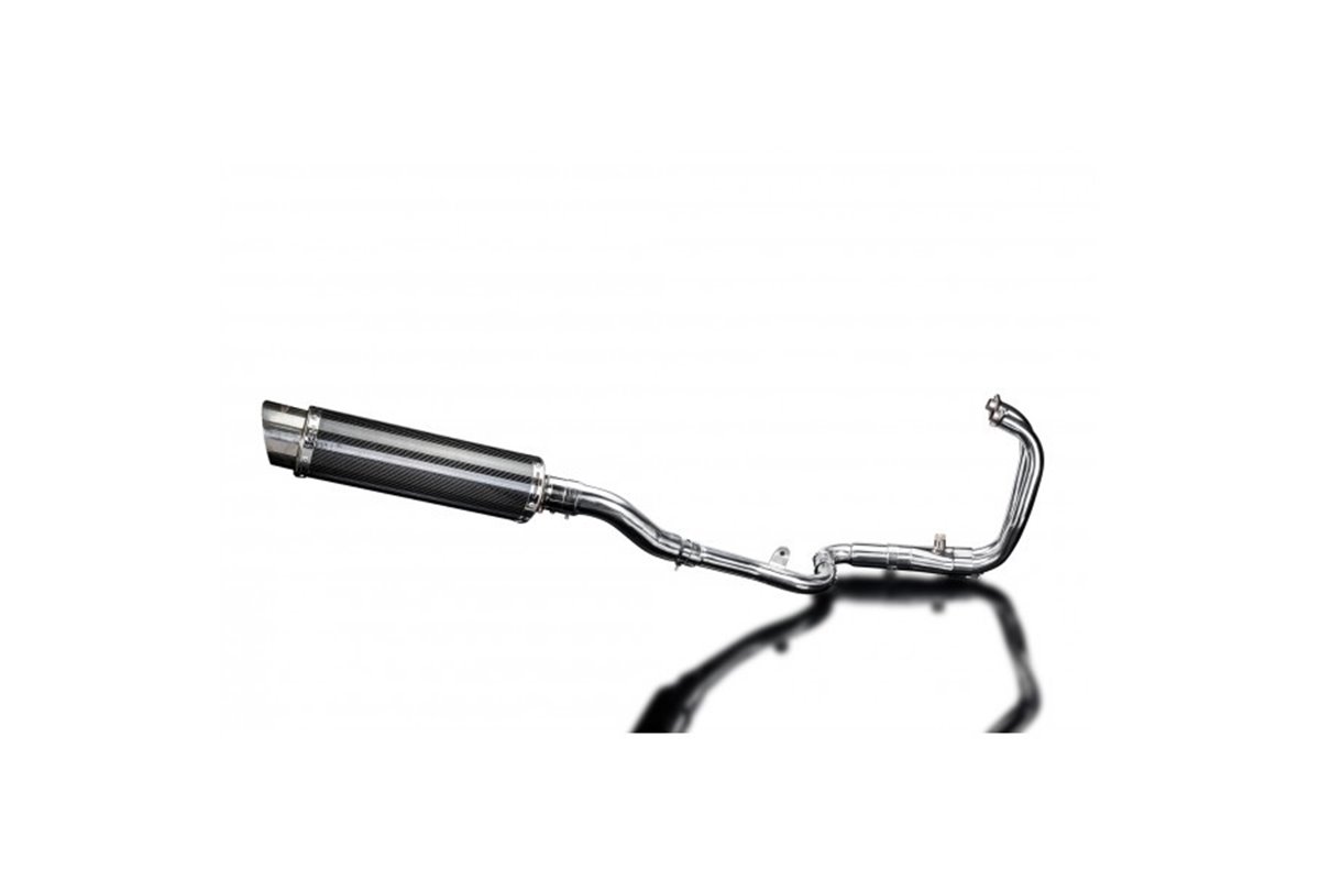 Complete exhaust system for Kawasaki Ninja 300 2013-19 2-1 Muffler 350mm Carbon Round Bsau