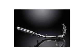 Système d'échappement complet pour Kawasaki Klz1000 Versys 2015-18 Silencieux 350mm Carbone Rond Bsau