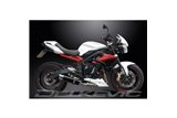 Sistema di scarico completo per Triumph Street Triple 675 13-16 Decat 350mm Tondo Carbon