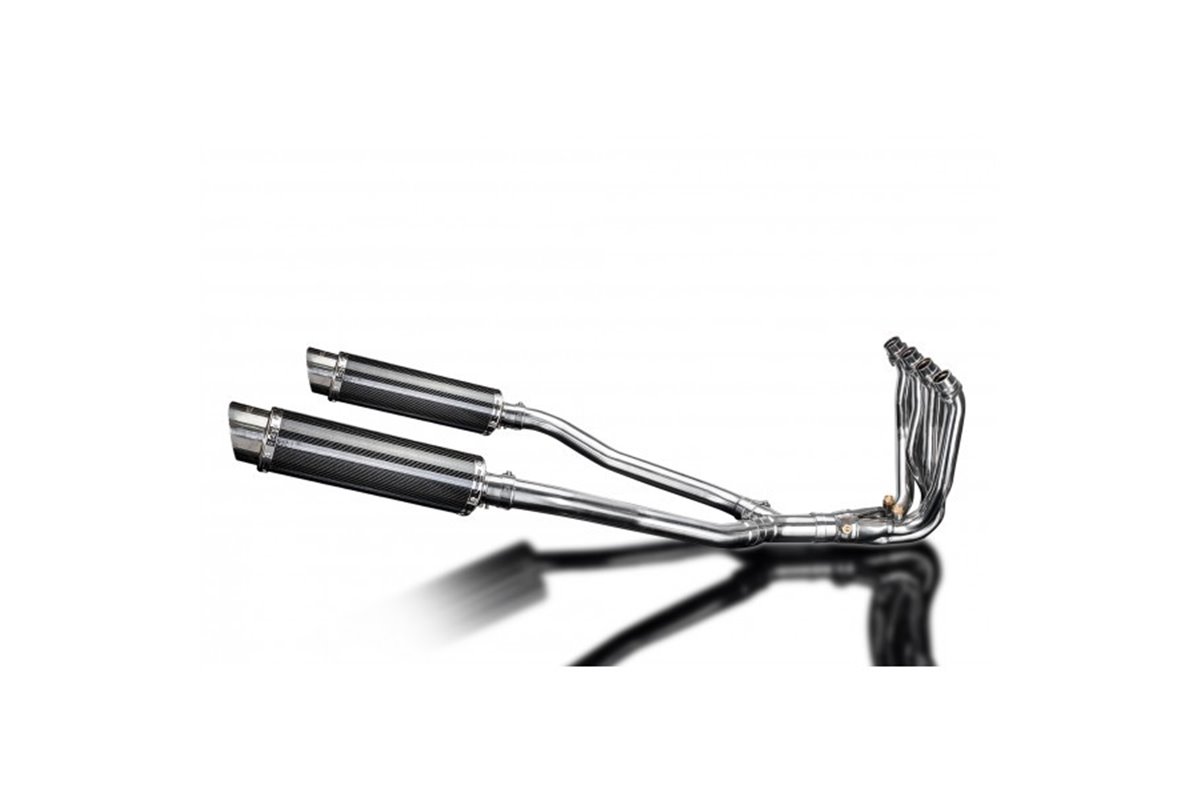 Full Exhaust System Carbon Muffler Full Exhaust System 350mm Honda NT650V Deauville 1998 2005