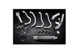 Full exhaust system carbon fiber silencers 350mm bsau kawasaki zzr1400 2008 2011