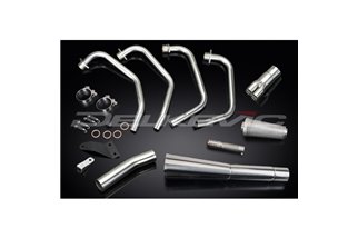 Complete exhaust system honda cb550f 1975-77 megaphone classic black ceramic honda cb550f 1975 1977