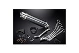 Sistema di scarico completo per Honda Cb650R Cb650R 2019-2021 4-1 Silenziatore tondo in fibra di carbonio da 350 mm