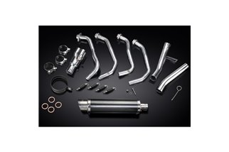 Complete exhaust system for Kawasaki Versys 1000 10-14 Full 4-1 Silencer 350mm Carbon Round Bsau