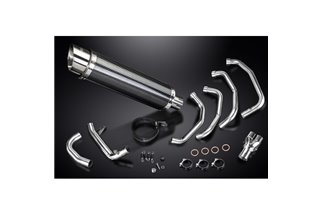 Complete Exhaust System for Kawasaki Zzr1100 1990-2001 4-1 Mufflers 350mm Carbon Round Bsau