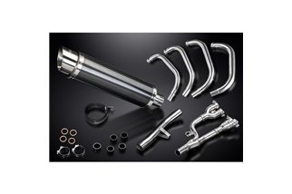 Komplette Abgasanlage für Suzuki Gsx1400 2006–2007 4–1, 350 mm runder Carbon-Schalldämpfer