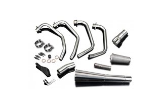 Complete exhaust system kawasaki kz1000 ltd-b3-b4 1979-1980 classic stainless steel megaphone kawasaki kz1000 ltd 1977 1980