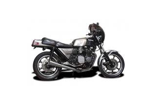 Complete exhaust system honda cb750f supersport 79-83 classic stainless steel megaphone honda cb750f 1979 1983