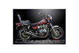 Sistema di scarico completo kawasaki z650 b-c 1976-80 megafono classico inox kawasaki kz650 1976 1980