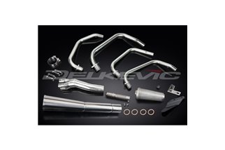 Sistema di scarico completo per Kawasaki Z750E-Kz 1980-82 Full 4-1 Stainless Classic Megaphone Silencer