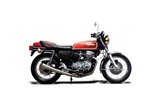 Komplette Abgasanlage Kawasaki Z750 Ltd 1980-83 klassisches Edelstahl-Megaphon Kawasaki KZ750 Ltd 1981 1984