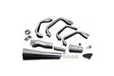 Complete exhaust system honda cb500f 1971-73 classic stainless steel megaphone honda cb500 four 1971 1973